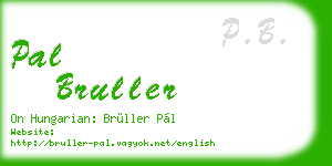 pal bruller business card