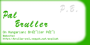 pal bruller business card